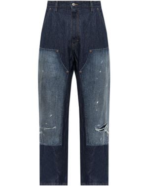 MM6 by Maison Margiela Vintage-Effect Jeans - Blue