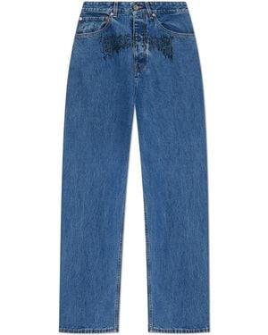 Vetements Jeans With Logo - Blue