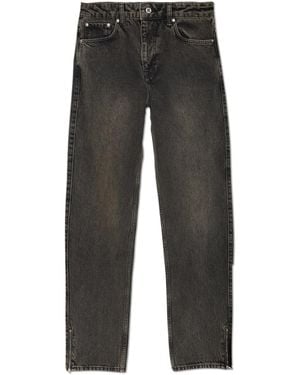 Represent Jeans With Sewn-In Zippers - Black