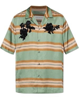 Dries Van Noten Shirt With Appliqué - Green