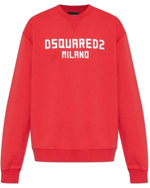 DSquared² Sweatshirt With Printed Logo - Red