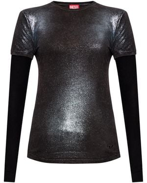 DIESEL 'T-Miwa' T-Shirt With Logo - Black