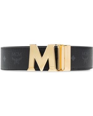 MCM Logo Belt - Black