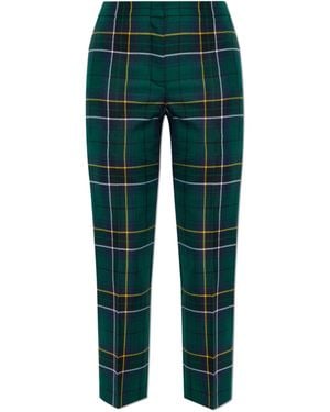 McQueen Plaid Trousers - Green