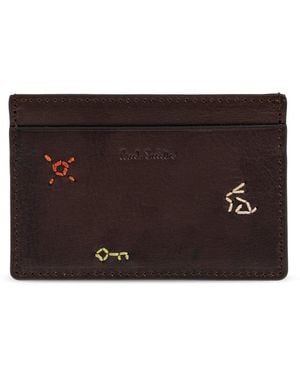 Paul Smith Leather Card Holder - Purple