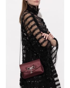 Jimmy Choo Shoulder Bag "Soft Bow Mini" - Black