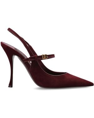 Dolce & Gabbana Suede High-Heeled Shoes - Brown