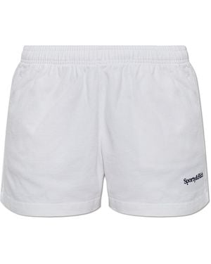 Sporty & Rich Shorts From The 'The Essentials' Collection - White