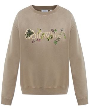 Off-White c/o Virgil Abloh Sweatshirt With Logo - Natural