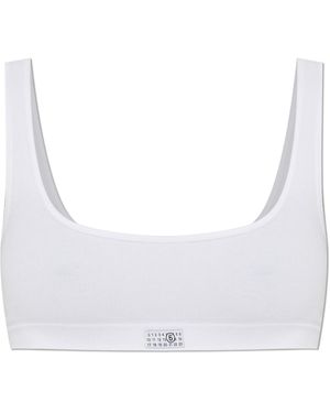 MM6 by Maison Margiela Lingerie Top With Logo - White