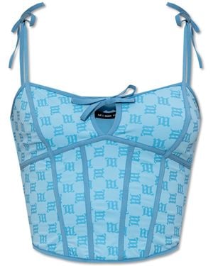 MISBHV Corset Top With Monogram - Blue