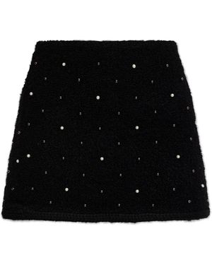 FRAME Skirt With Appliqués - Black