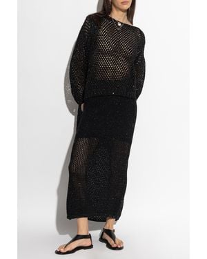 Akep Skirt With Shimmering Sequins - Black