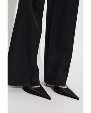 AMINA MUADDI Satin Heeled Shoes "Barbara" - Black