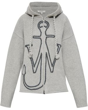 JW Anderson Wool Cardigan - Grey
