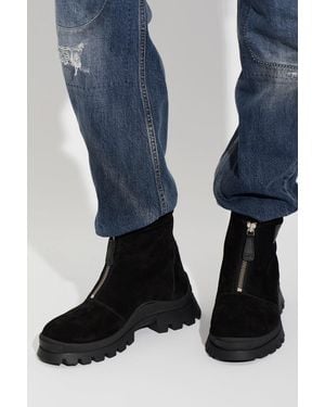 DSquared² Leather Ankle Boots 'Ankle' - Blue