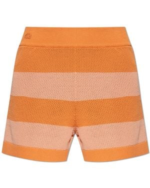 Lacoste High-Waisted Shorts - Orange