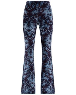 Etro Trousers With A Velvet Finish - Blue