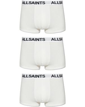 AllSaints 3-Pack Of Boxers - White
