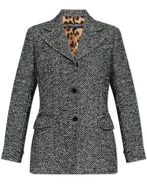 Dolce & Gabbana Single-Breasted Blazer - Grey