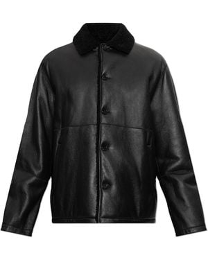 Jil Sander Shearling Coat By - Black