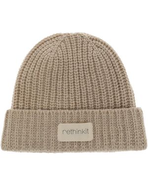 Rethinkit Studios Beanie With Logo Patch - Natural