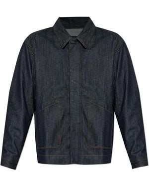 Rag & Bone Denim Jacket With Logo Appliqué - Blue