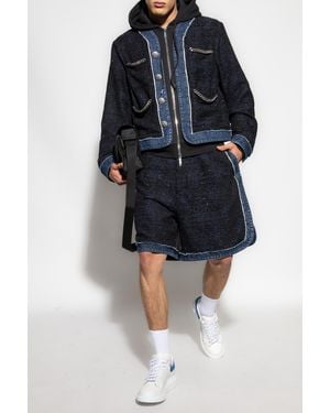 DSquared² Shorts Made From Combined Fabrics - Blue