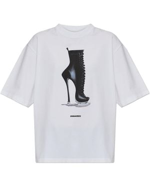 DSquared² T-Shirt With Print - White