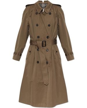 Maison Margiela Trench Coat With Belt - Natural