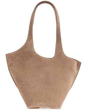 The Attico "La Scoop Medium" Shopper Bag - White