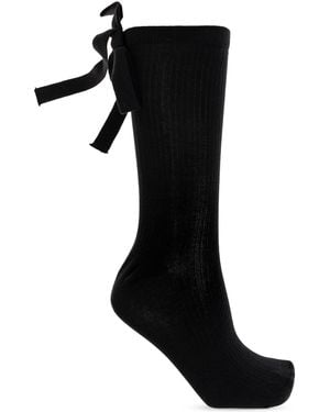 UGG 'Serenella Novelty Bow' Socks - Black
