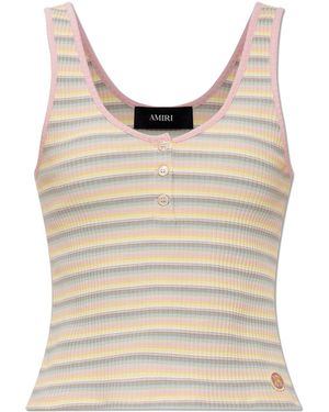 Amiri Top With Striped Pattern - Natural