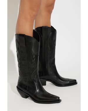 Off-White c/o Virgil Abloh Heeled Boots 'Santiag High' - Black