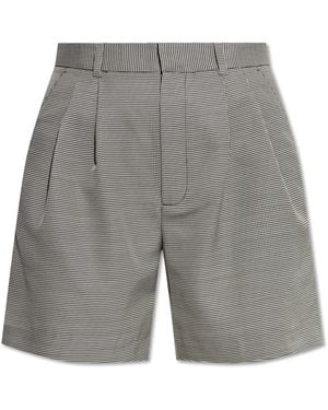 Anine Bing Houndstooth Pattern Shorts - Grey