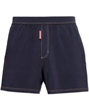 DSquared² Cotton Boxers With Logo - Blue