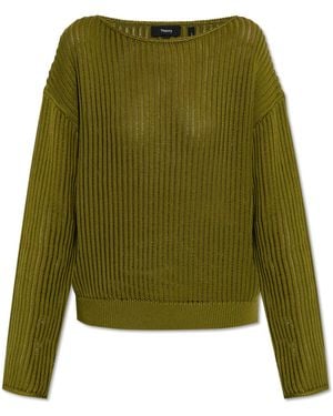 Theory Cotton Jumper - Green