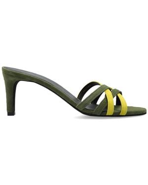 Furla 'Essential' Heeled Mules - Green
