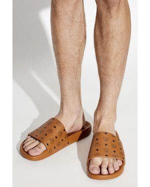 MCM Monogram Sandals - Brown