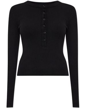 Citizens of Humanity Ribbed Top 'Varra' - Black