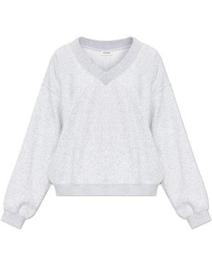 American Vintage V-Neck Sweatshirt - White
