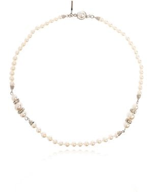 Alessandra Rich Necklace With Artificial Pearl - White