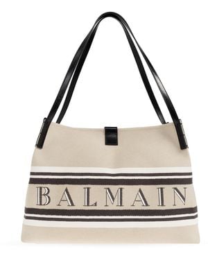 Balmain "Release Medium" Shopper Bag - White