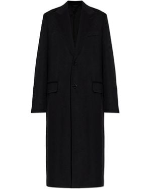 Dolce & Gabbana Cashmere Coat With Single Vent - Black