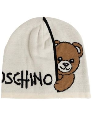 Moschino Cap With Logo - Natural