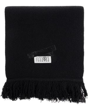 MM6 by Maison Margiela Scarf With Logo - Black