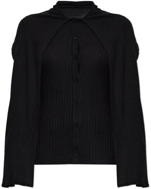 TOTEME Top With Decorative Neckline Tie - Black