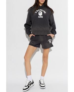 A Bathing Ape Logo Shorts - Black
