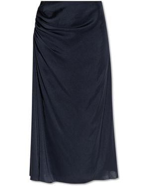 Theory Skirt With A Satin Finish - Blue