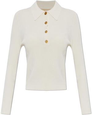 MICHAEL Michael Kors Long-Sleeve Polo - White